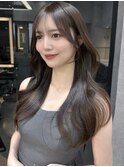 ミニウルフレイヤーカット顔周りカット前髪カット韓国ロング池袋