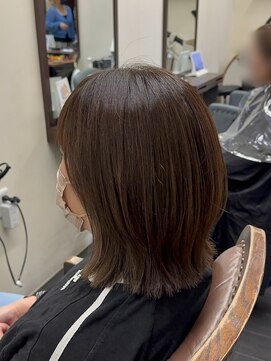 ヘアーアンドエステ サニープレイス(Hair&Esthe Sunny Place) レイヤーボブ×イヤリングカラー