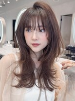 アグノス 青山(Agnos) 美髪艶感暗めカラー愛され外ハネボブフェイスフレーミング