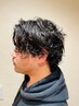 【メンズカット＋シェービング付】巻八カットコース(ロッドパーマ) <理容室>