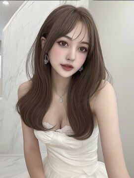 ユーフォリア 渋谷グランデ(Euphoria SHIBUYA GRANDE) 韓国ヘア 韓国レイヤー 顔周りレイヤー  ココアブラウン 20代