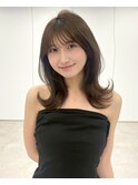 ★ワンカールモテ髪前髪小顔カットサイドバング艶感