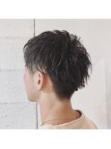 メンズツーブロック長ショート