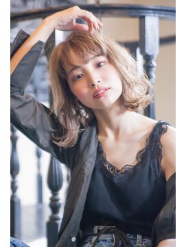 ケイト(kate) 【kate】大宮　ミルクティーベージュ×ゆるふわボブ