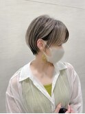 大人可愛い丸みショートボブ バレイヤージュ 20代30代40代