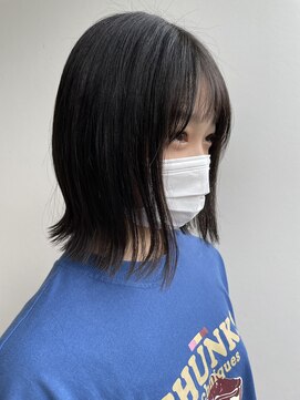 美容室 アイディー i-dee 外ハネワンレンボブ