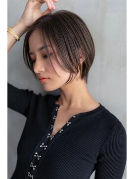 ケアリー 流山おおたかの森(Carelly) 大人かわいい前髪セシルカットココアブラウンフリンジウェーブ