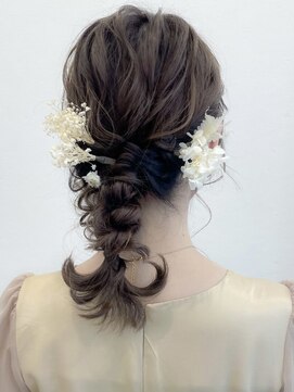 ラックスビー スカイ 大阪梅田店(LUXBE SKY) ヘアアレンジ二次会ヘアセットモテ髪編み込み