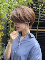 ジエクト 本店(The Ect)&nbsp;くびレイヤーピンクベージュ前髪マチルダボブインナーグレージュ