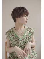 ムク 甲府(muku.)&nbsp;ミディアムヘア/斜めバング/グレージュカラー/甲府駅