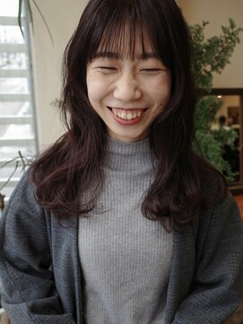 ロプート(Loput) シースルーバング　ボルドーカラー