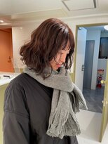 エミィ(emme)&nbsp;【emme×石崎 】ふんわりパーマ/ライトブラウンカラー