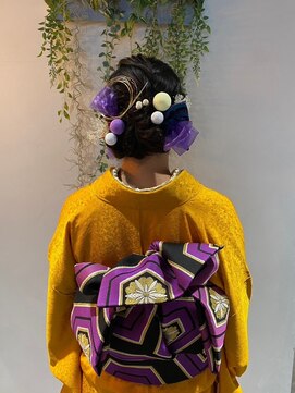 クレヨン ケース(Crayon case) 水引成人式セット大人可愛いナチュラルヘアセットアップヘア