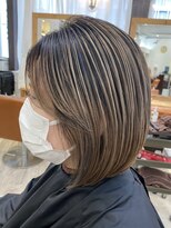 ラゴム 池袋(LAGOM)&nbsp;切りっぱなしボブ/美髪/ピンクブラウン[池袋/髪質改善]