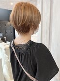福山市美容室Caary 春スッキリ可愛いショートスタイルベージュ