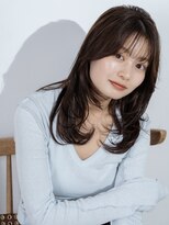 エアー 青山(AIR)&nbsp;レイヤーカット透明感グレーベージュ前髪カット