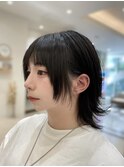 ボブウルフ/ウルフカット/暗髪ウルフ/地毛ウルフ/名古屋ウルフ