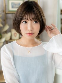 カバーヘア ブリス 上尾西口店(COVER HAIR bliss) 黒髪アースカラーナチュラル丸みマッシュボブa上尾20代30代40代!