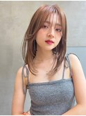 【Lloyd 大宮】透け感ベージュ×シャギーレイヤー