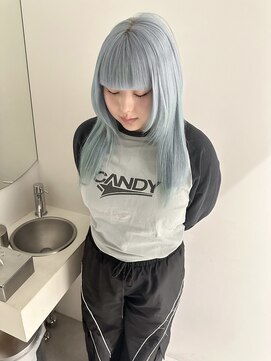 キオク(KIOX) 複雑履歴　ロングリタッチとムラ修正から水色カラー