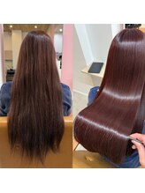 カラーや熱によってダメージしてしまった髪には髪質改善トリートメントULTOWAでしっかり水分補給を。