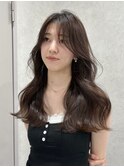 小顔くびれミディアムレイヤーウルフ美髪艶感サイドバング高岡
