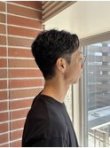 癖毛を活かすセンターパート
