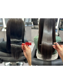 丁寧なカウンセリングと髪の状態に合わせた施術で、髪への負担を最小限に◎艶やかで自然な仕上がりに感動☆