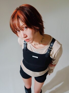 ファルファラ(farfara) 【farfara】デザインカラー/オレンジブラウン/ショートウルフ