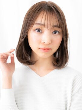 ミルクティーアッシュ先パーマこなれボブd小山20代30代40代