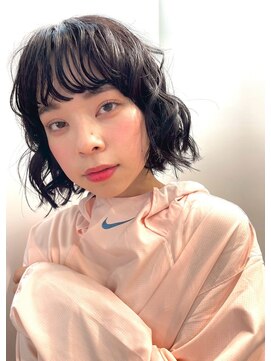  fit stand 千葉/ショートボブ/カット/パーマ/ダブルカラー/トリートメント/縮毛矯正 イメチェン/ピンクベージュ/アンブレラカラー[千葉]