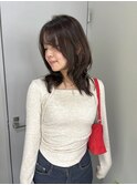 ナチュラルベージュ × ハッシュカット