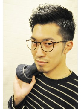 ヒロギンザ 浜松町店(HIRO GINZA) ツーブロックビジネスショートレイヤーかき上げコンマヘア