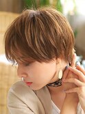 【KAINO】大人かわいい前下り耳かけショートトランクスヘア♪