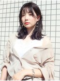 ミディアム外ハネパーマ