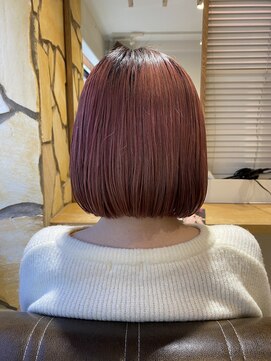 エイト新宿店(EIGHT shinjuku) ミニボブ　ピンクカラー