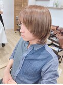 【松戸 岩口】ベージュカラー韓国マッシュウルフ