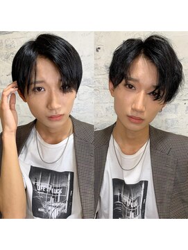 ノン 恵比寿(NoN) メンズメッシュ/ウルフレイヤー/センターパート