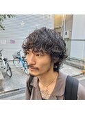メンズ × パーマ