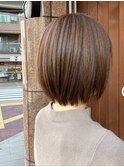 ◎ナチュラルベージュ×ショートボブ