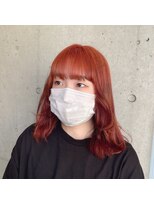 ガルボヘアー 名古屋栄店(garbo hair) ハイトーンカラー10代20代ケアブリーチオレンジカラー