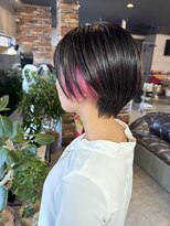 ルーナヘアー(LUNA hair) 『京都 山科 ルーナヘアー』ショート インナーカラー ピンク