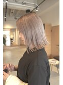 #切りっぱなし#ミディアム#ミルクティーベージュ【竹内哲太】