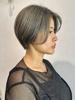 レクタ(recta)&nbsp;大人30代40代白髪ぼかしオリーブベージュショートボブ