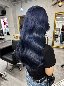 リア(riah) ケアブリーチ/透明感ダブルカラー/ブルーバイオレット/ロング