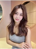 □ 韓国大宮顔周りレイヤーカットハッシュカットワンホンヘア