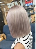 【透け感ハイトーンカラー×ボブヘア】※ブリーチ2回以上必須