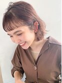 ボブ×短めフルバング