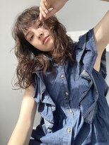 レジュアル(RESSUAL) 黒髪ボブルフネビージュ小顔ヘアワンレン