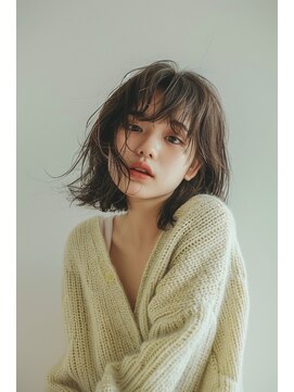 ラナ 新宿(lana) ミディアムレイヤー/顔まわり/ワイドバング【lana hair 新宿】